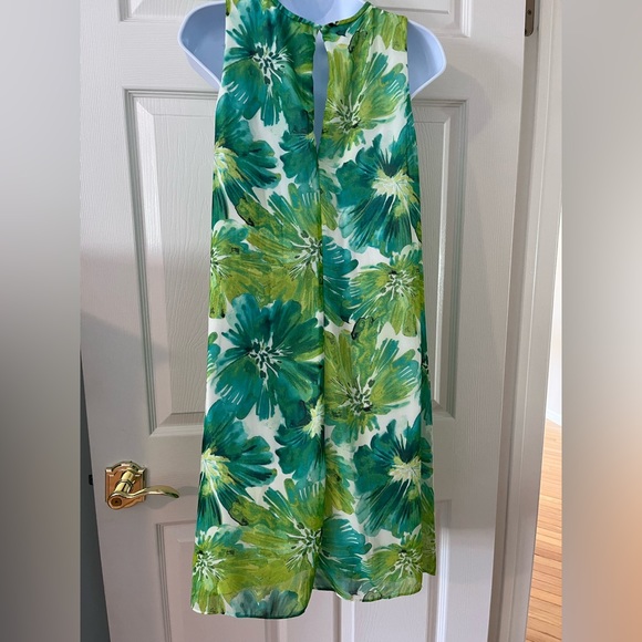 NWT Calvin Klein Green Floral Dress size 10 - Picture 2 of 7